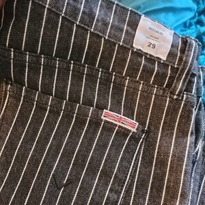 Rosable Black Pinstripe Pants